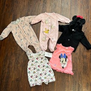 Disney mini mouse and lion king lot 6-12 months